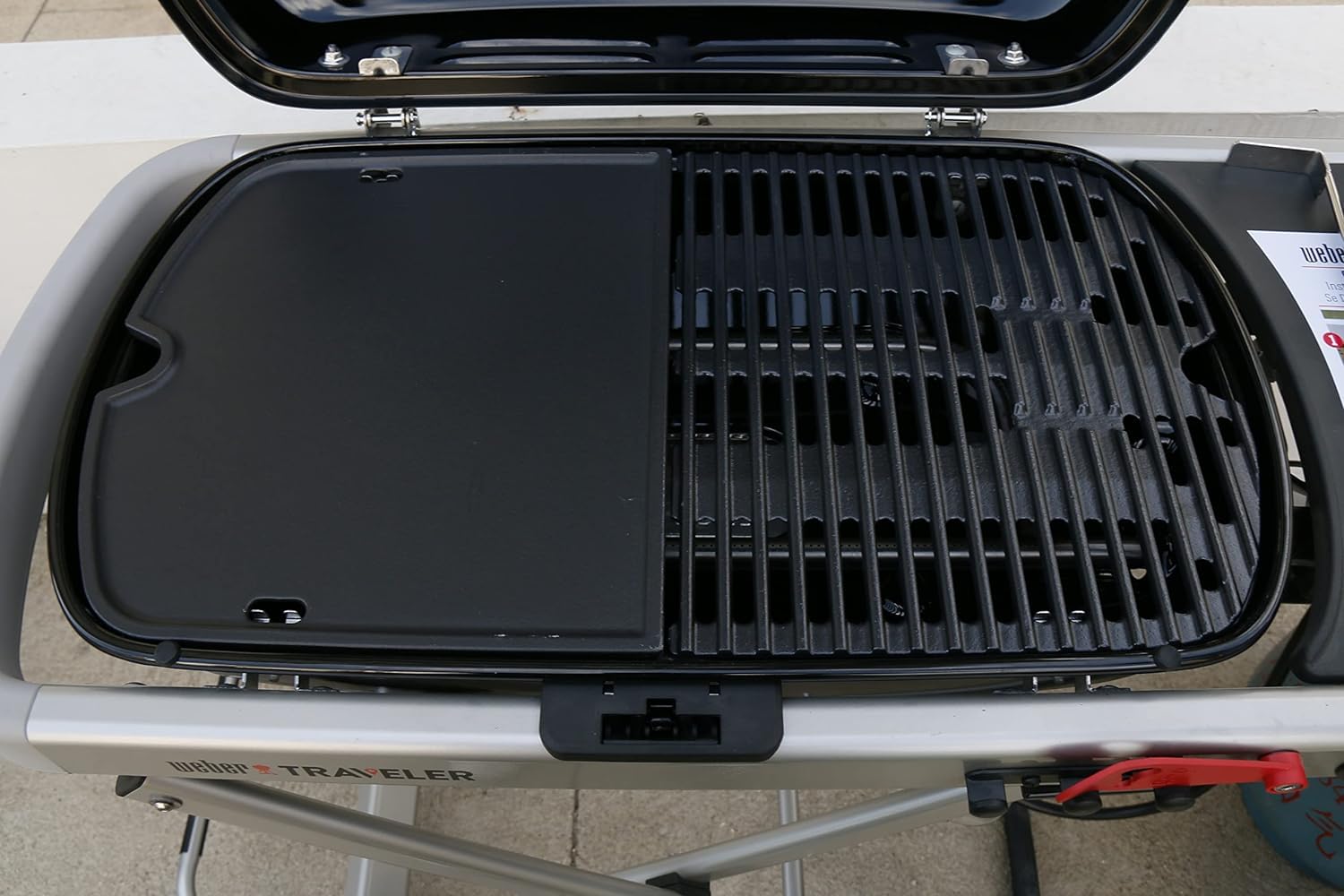 Denmay Piastra in Ghisa per Barbecue a Gas Portatile Weber Traveler - Ricambio per Griglia, 1 Pezzo
