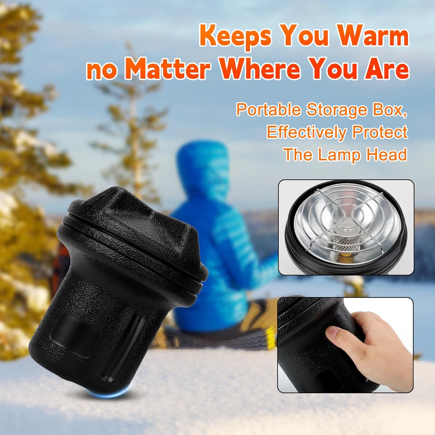 Propane Heater for Camping, Outdoor Space Patio Garage Heaters, Portable Camping Gas Heater with Reinforced Base Propane Gas Tank Holder for Outdoor Camping Hiking Ice Fishing Hunting