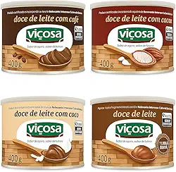 Kit Doce Leite Viçosa Tradicional Minas Gerais Cremoso Premiado O Melhor Do Brasil Artesanal Sobremesa (Kit4LatasPequenas)