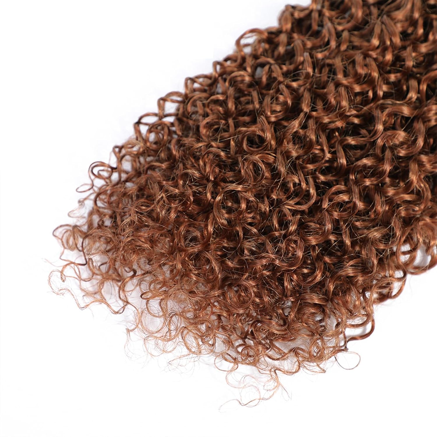 Light Brown Bundles Color #30 Kinky Curly Human Hair Bundles 10 12 14 Inch 10A Grade Unprocessed Brazilian Virgin Brown Kinky Curly Bundle Hair Extensions for Women