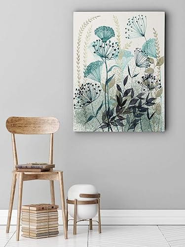 Miniatura 59 de Lienzo decorativo para pared, diseño de guisantes dulces azules I