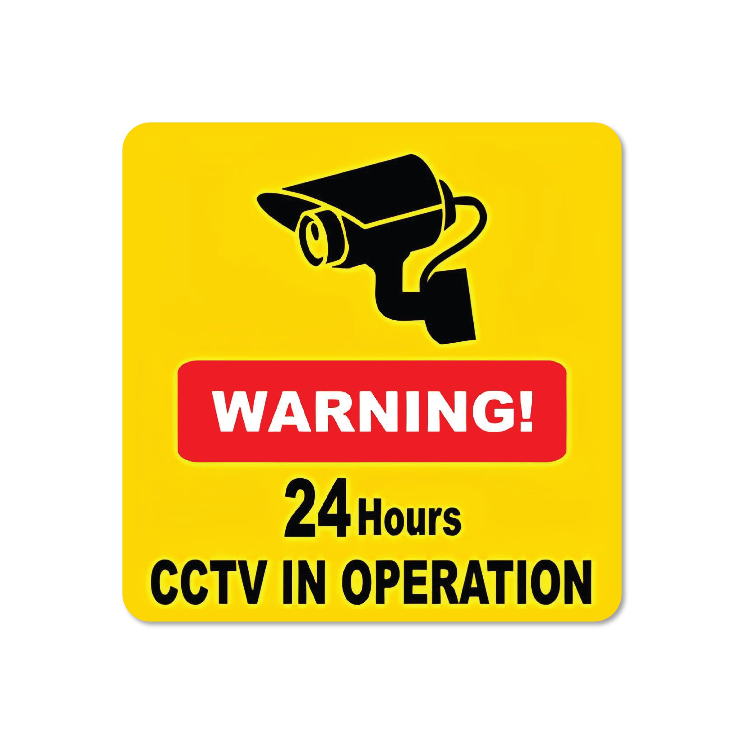 SIGN EVER Cctv Sign Board Office factory Restaurant cafe Hospitals Hotels Home Warning Cctv In Operation Multi Coloured Signages Waterproof L x H 23 x 23 Cms (Pack Of 2) (B07JVGVGVG) Amazon Price History, Amazon Price Tracker