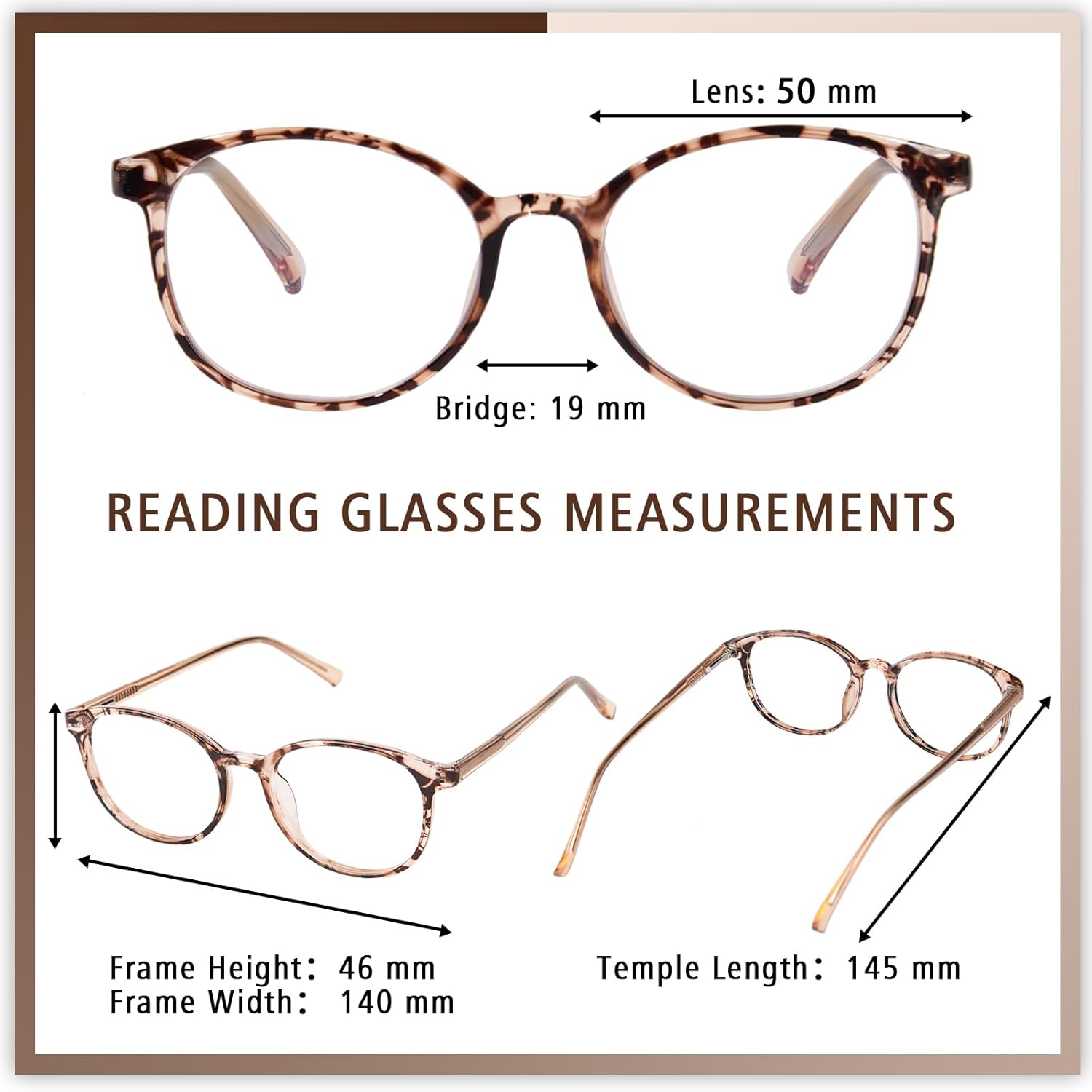 OPTOFENDY TR90 Reading Glasses for Women, Fashion Round Blue Light Blocking Computer Readers with Anti Eyestrain & UV Glare - Image 5