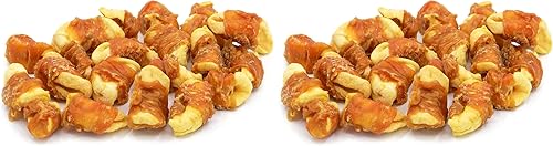 Miniatura 10 de Jungle Calling Golosinas para perros, golosinas de manzana envueltas en pollo sin piel, sin gluten y granos, mordeduras masticables para una