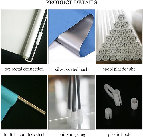 Miniatura 6 de Persianas enrollables opacas con ventosas, cortinas opacas sin taladrar, persianas enrollables retráctiles para ventanas y puertas, protector