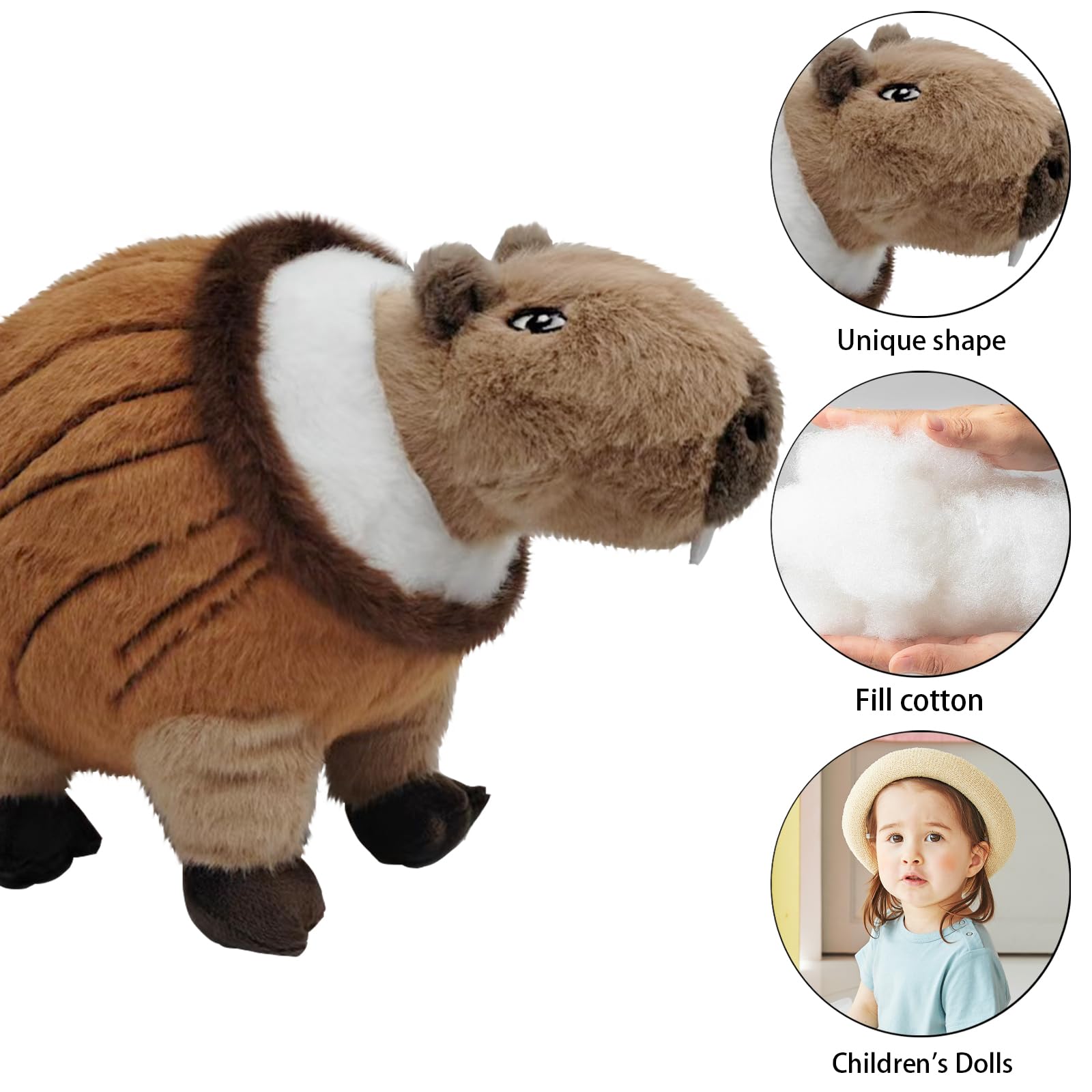 CWENDANER Tralalero Tralala Plush (35 cm) Italian Brain, morbido peluche per bambini, regalo di compleanno e personaggio da collezione (Capybara)