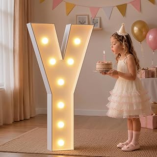 imprsv Large Marquee Letters, 3FT Light Up Letters Y Sign for Party Decor | Letras Con Luces, Big Letters With Lights for Baby Marryme Proposal Decor, Warm White Light