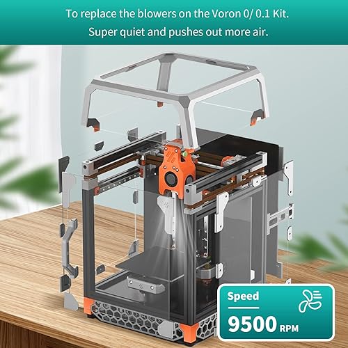 Miniatura 6 de 2 paquetes Wathai de 1.181x1.181x0.394 in sin escobillas Turbo Soplador Ventilador de Enfriamiento 1.181 in 12V