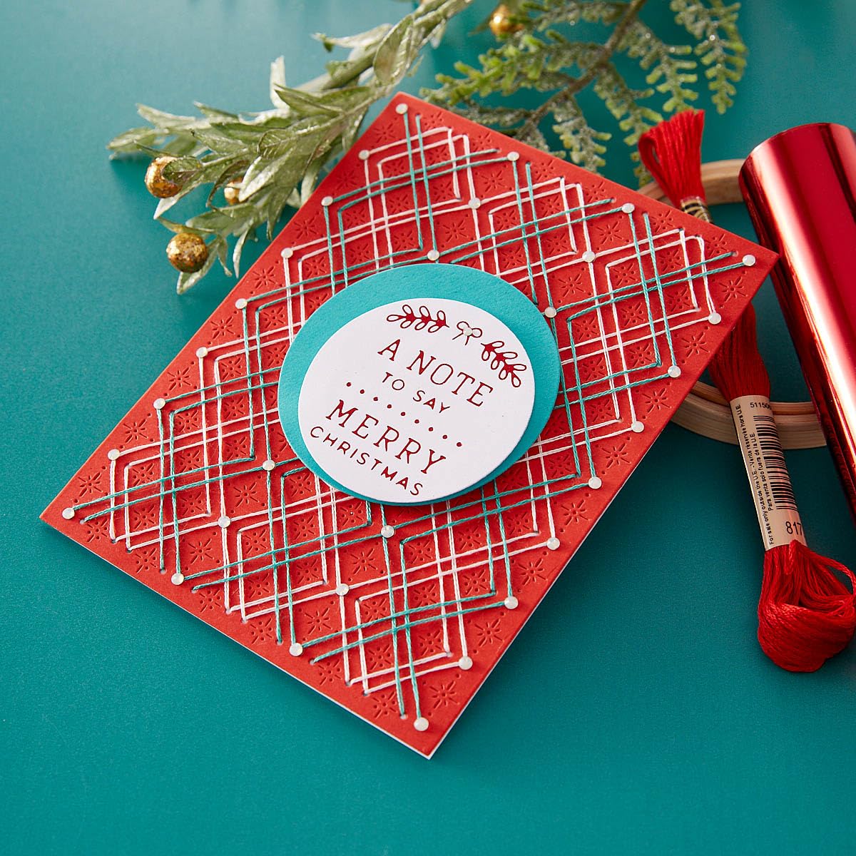 Fustelle Spellbinders Albero Di Natale Cucito – Set Di 8 Matrici In Metallo Per Scrapbooking, Collezione Stitched For Christmas - 4