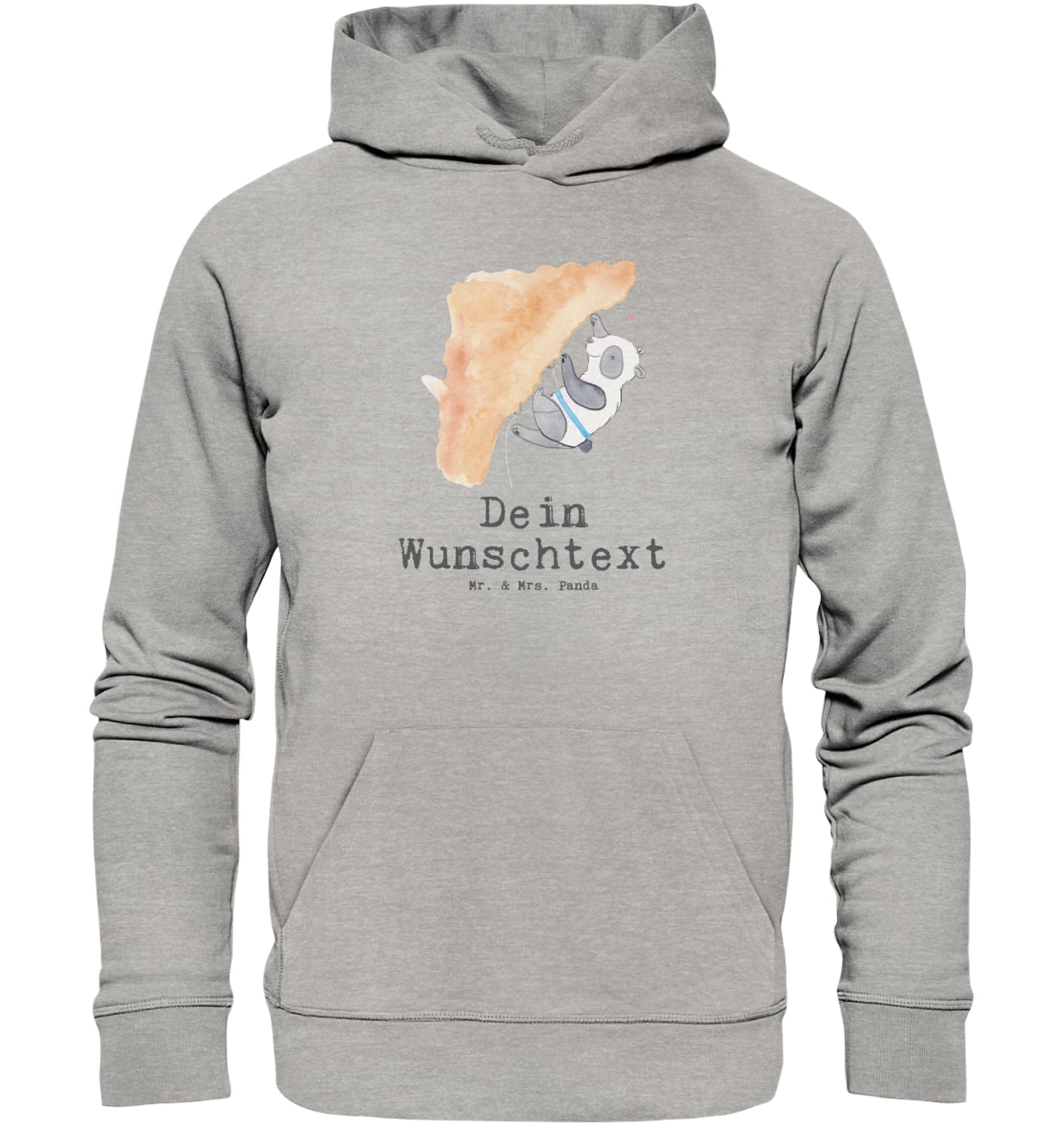 Mr. & Mrs. Panda Personalisierter Hoodie Panda Klettern