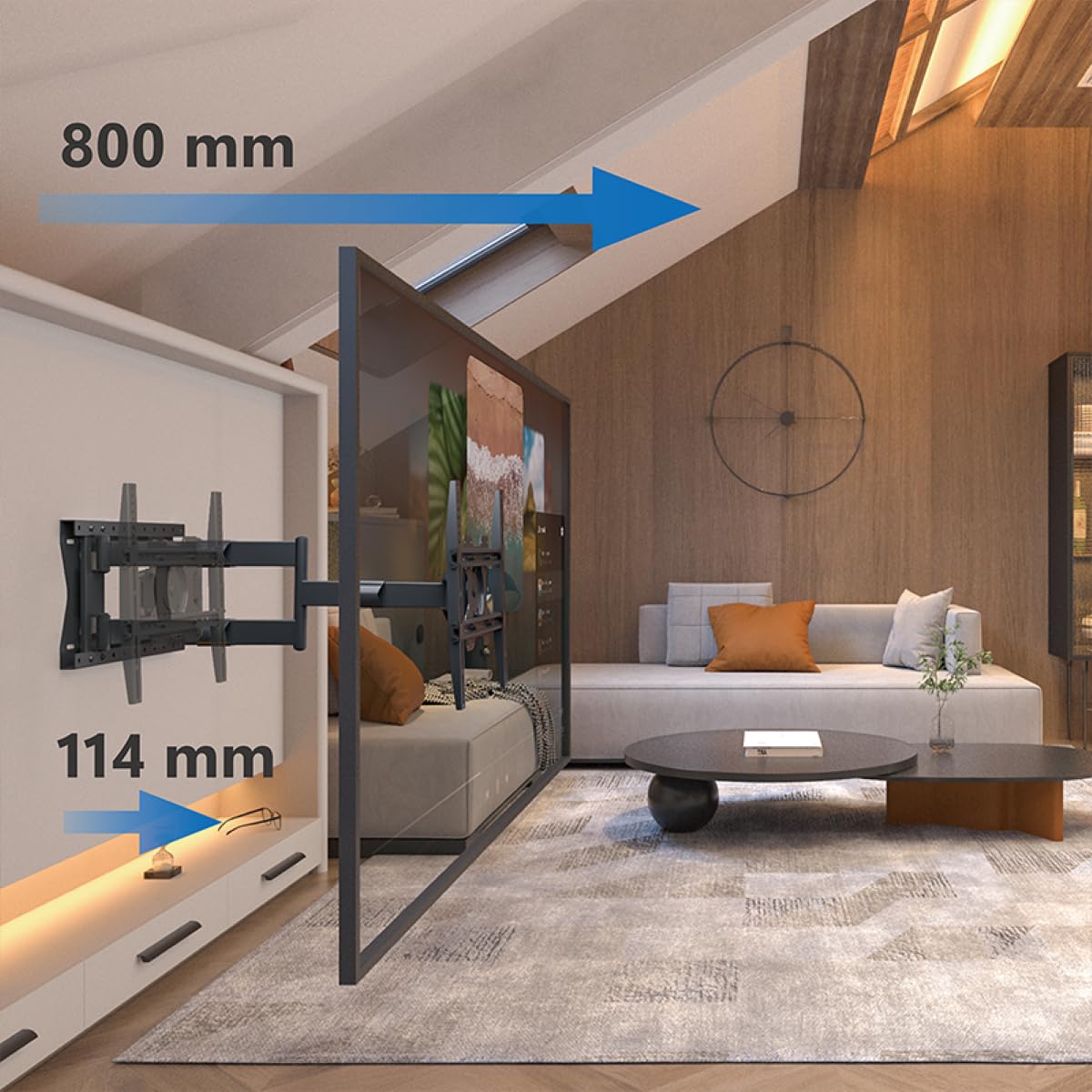 Mounting Bracket DQ Hercules FLEX 100 cm V600 TV Up to 85 Pollici - Dettaglio