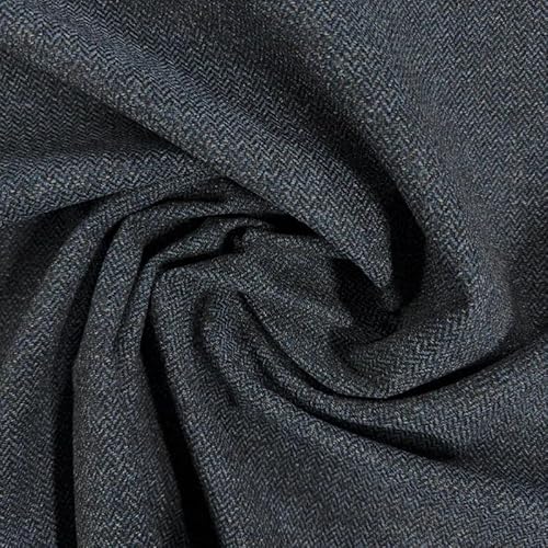 Discount Fabrics Ltd Ocean Herringbone Orkney Tweed Upholstery Fabric - 100% Polyester, 350 Gsm, 150 Cm Width, Perfect For Sofas, Armchairs, Cushions, Ott Ottomans, Curtains & More (,1 Metre)