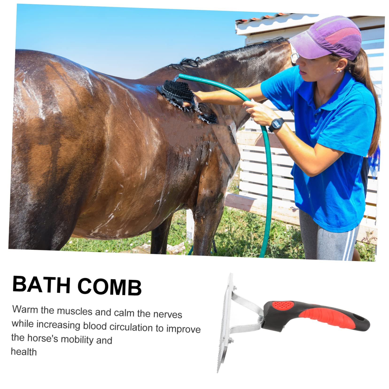 VICASKY Horse Grooming Horse Fur Rake Livestock Brush Cleaning Supply Cleaning Comb Durable