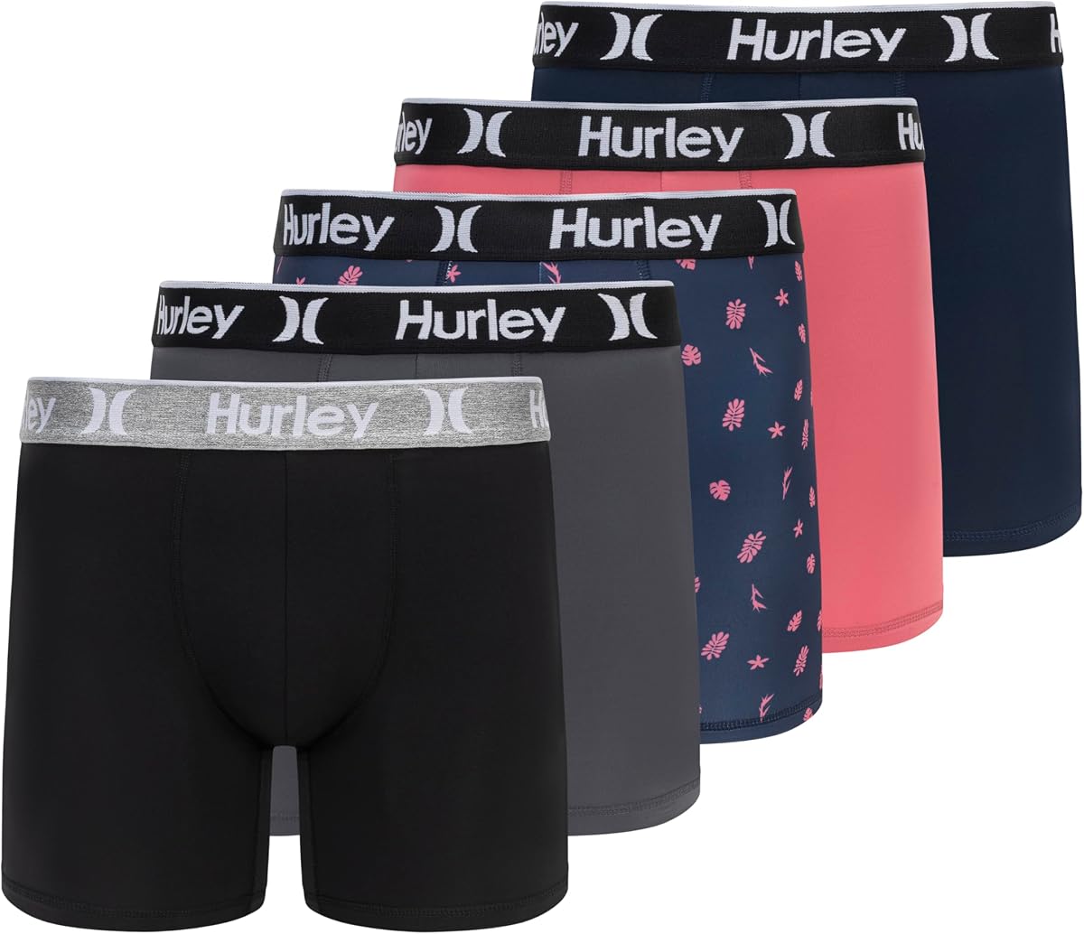 mens 5 Pack Stretch Boxer Briefs
