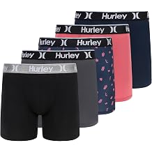 Hurley Men's 5 Pack Stretch Boxer Briefs Boxer Briefs pack of 5