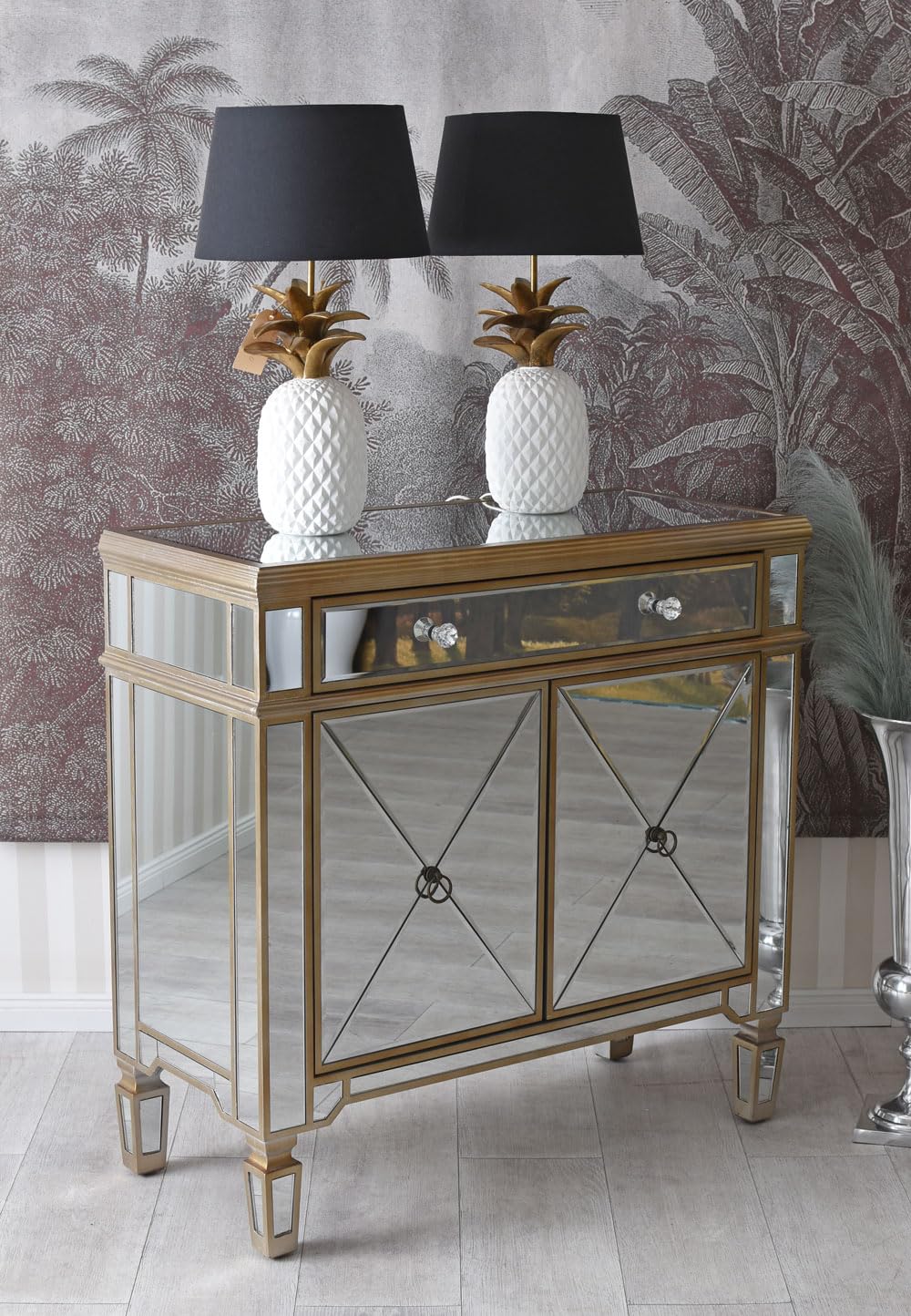 Mobile in vetro a specchio, credenza di lusso in vetro, vic560 Palazzo esclusivo