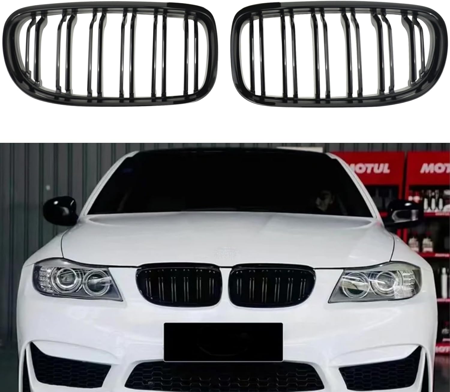 Amazon.com: DOPPAPS Front Kidney Grille Black Car Grill Compatible with ...