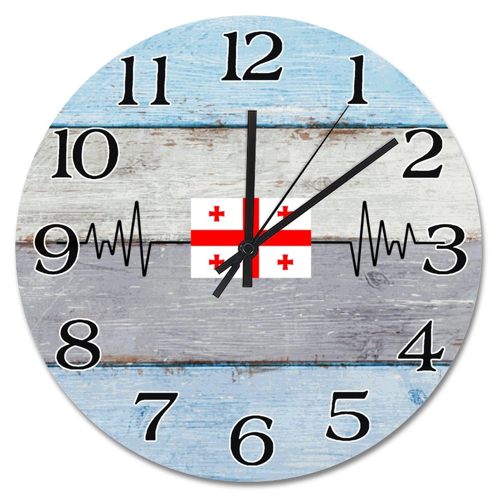 Horloge attraction touristique Georgie, cadeau de voyage mural