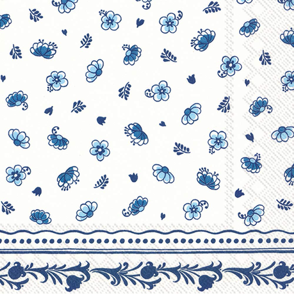 Boston International IHR 20-Count 3-Ply Lunch Paper Napkins, 6.5 x 6.5-Inches, Laura — image 1