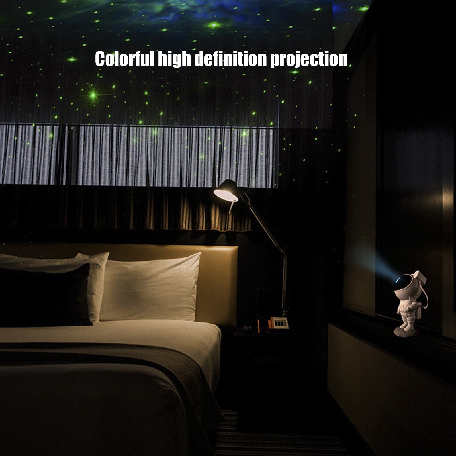 Les-Theresa Astronaute Projecteur Galaxy, Projecteur Galaxie Plafond, Astronaute Projecteur Galaxie avec Nébuleuse USB Lampe Nuit Etoilér avec Minuterie et Télécommande pour Chambre Plafond