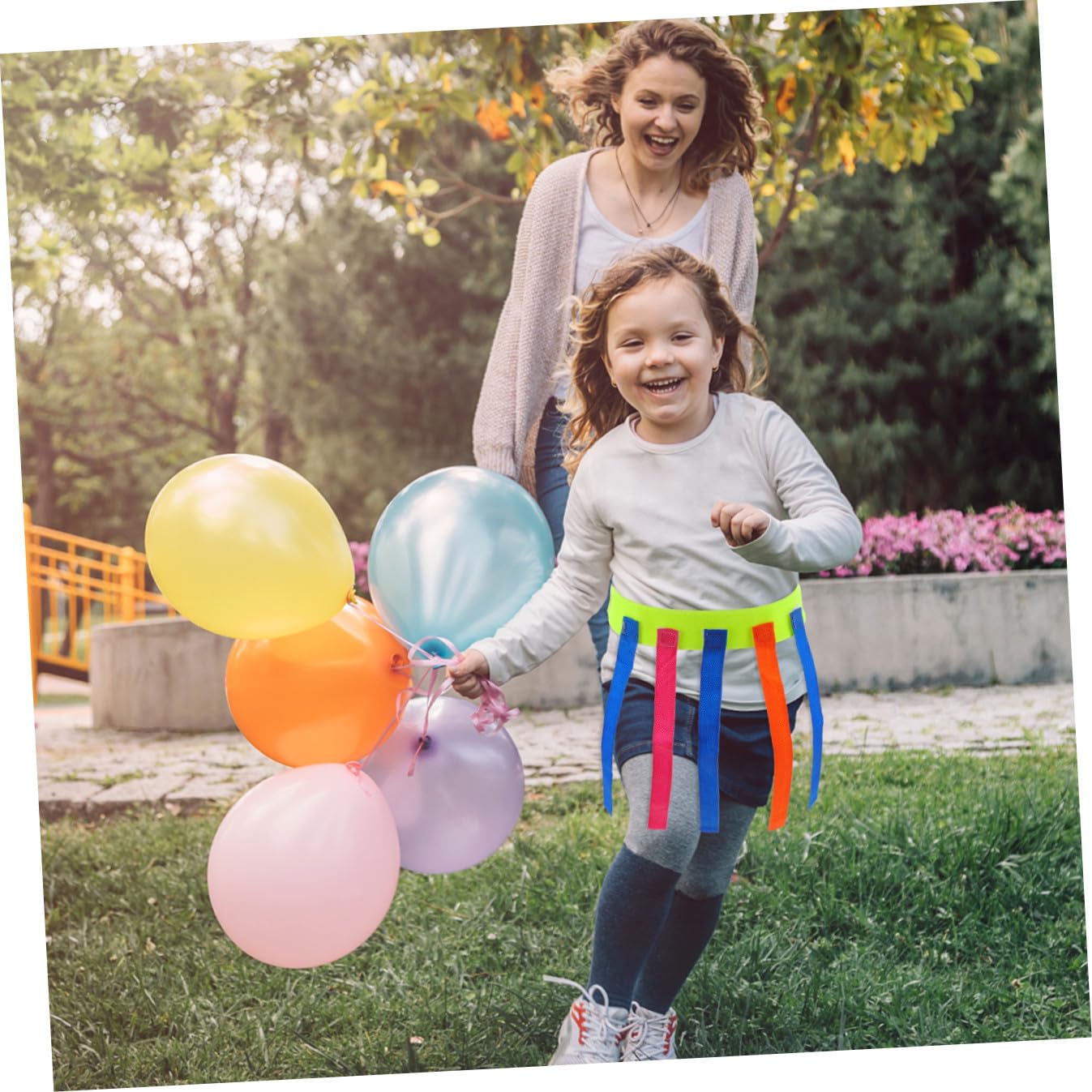 BESPORTBLE 8 Pièces Jeu Attrape Queue Garçon Fille Ceintures Tissu Oxford et Sûr Éducatif pour Garçons et Filles Améliore la et Linteraction Parent