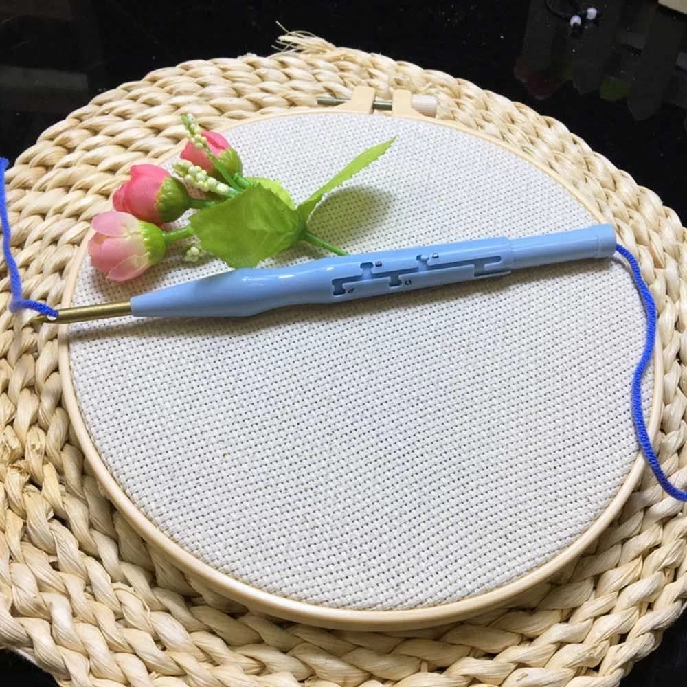 Punch Needle Embroidery DIY Strawberry Cross Stitch Hoop Craft Kits Handcraft Embroidery A, YSM-PD-75