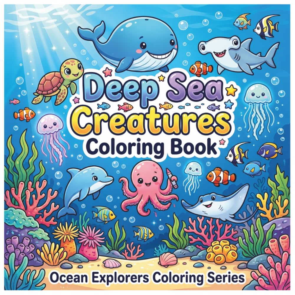 Deep Sea Creatures Coloring Book (Ocean Explorers Coloring Series)