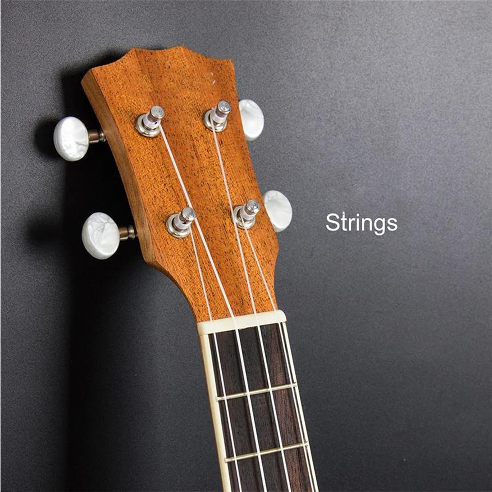 Ukelele Tenor De Caoba, Guitarra Hawaiana De 4 Cuerdas, 26" 18 Trastes Con Funda