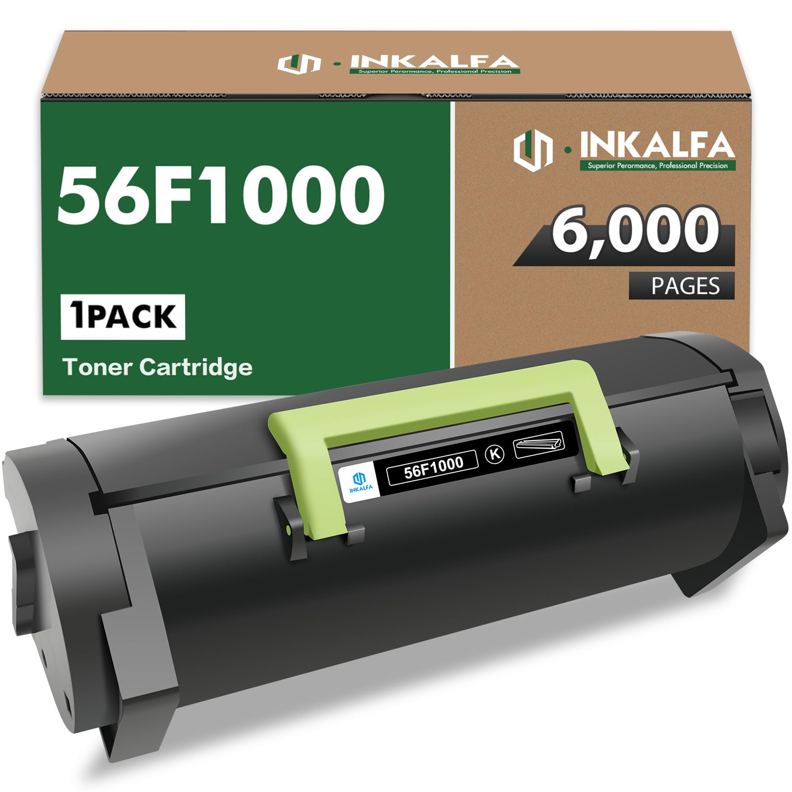 56F1000 Black Toner Cartridge MS521 MS621 Remanufactured Compatible for Lexmark 56F1000 56F1H00 MS321 MS421 MS622 MX321 MS521Dn MS321dn MX521de