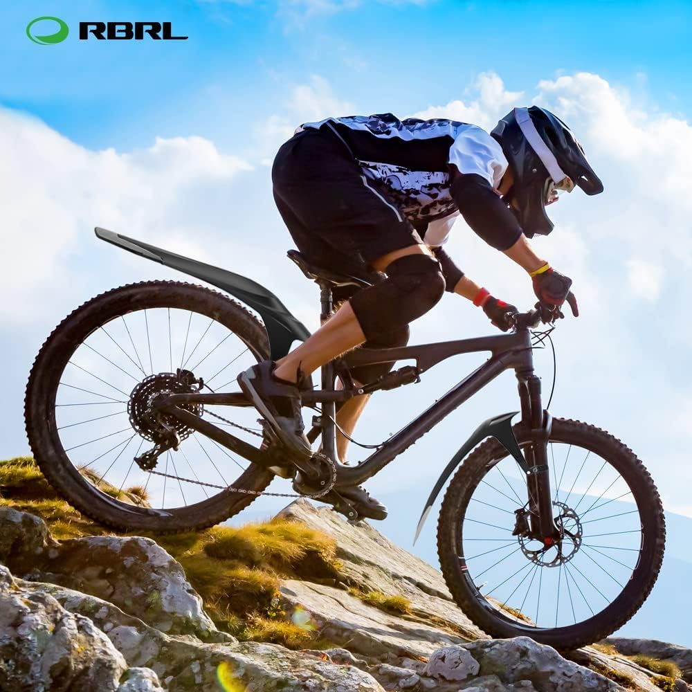 RBRL Garde-boue de vélo réglable pour VTT, épais et large, garde-boue universel de 61 à 73,7 cm, garde-boue de vélo à suspension intégrale, garde-boue pour vélo tout-terrain, contre les éclaboussures
