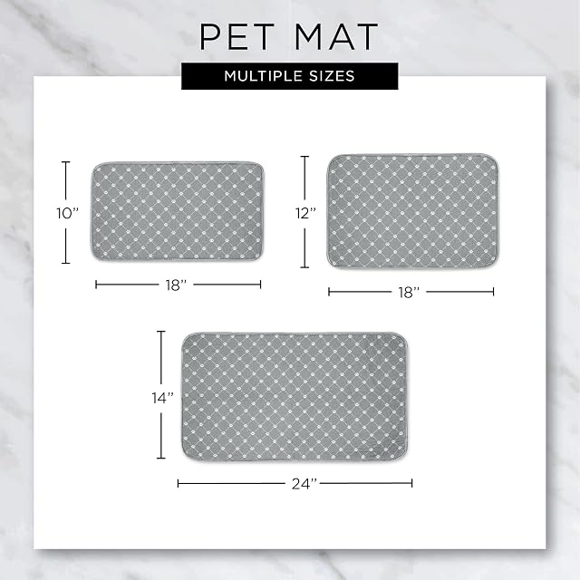 Foto 7 de 7 de Bone Dry DII Hueso seco Mascotas Alfombrilla para Alimentos, Agua, Treats en Microfibra para máxima absorción