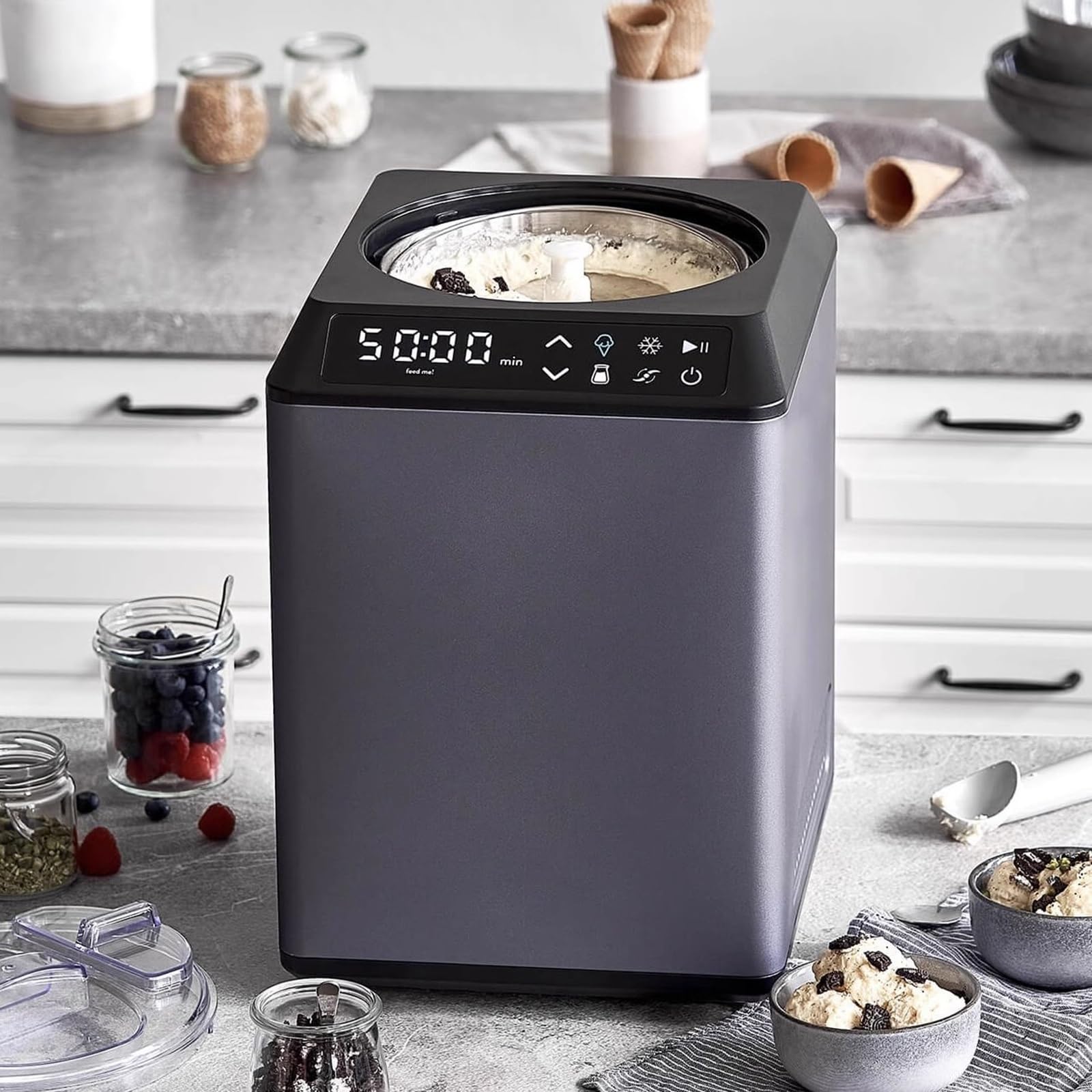 Heladera Máquina de Helados 2.5L Comercial Máquina de Helados Completamente automática Hacer Helado