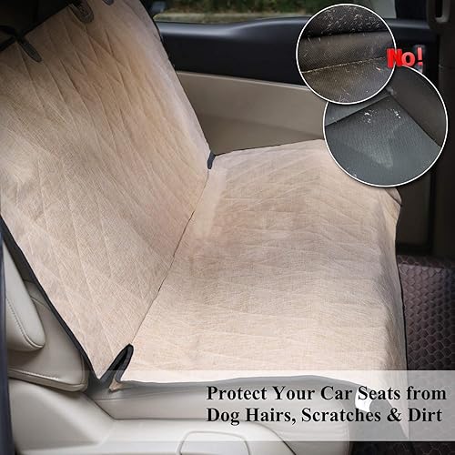Miniatura 2 de Vivaglory - Fundas de asiento de automóvil para perro, con diseño sin falda, acolchado y duradero, 600 denier, Oxford, 4 capas protectores de coche