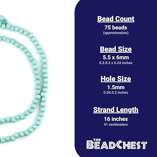 Miniatura 4 de TheBeadChest - Cuentas redondas de madera natural verde pistacho de 0.236 in, hilo de 16 pulgadas