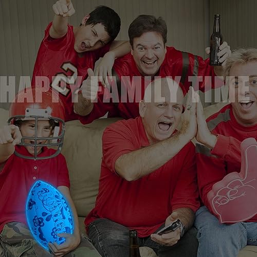 Miniatura 6 de RUNIGHT Fútbol oficial talla 9, balones de fútbol que brillan en la oscuridad, fútbol de cuero brillante para juegos nocturnos, regalos de pelota