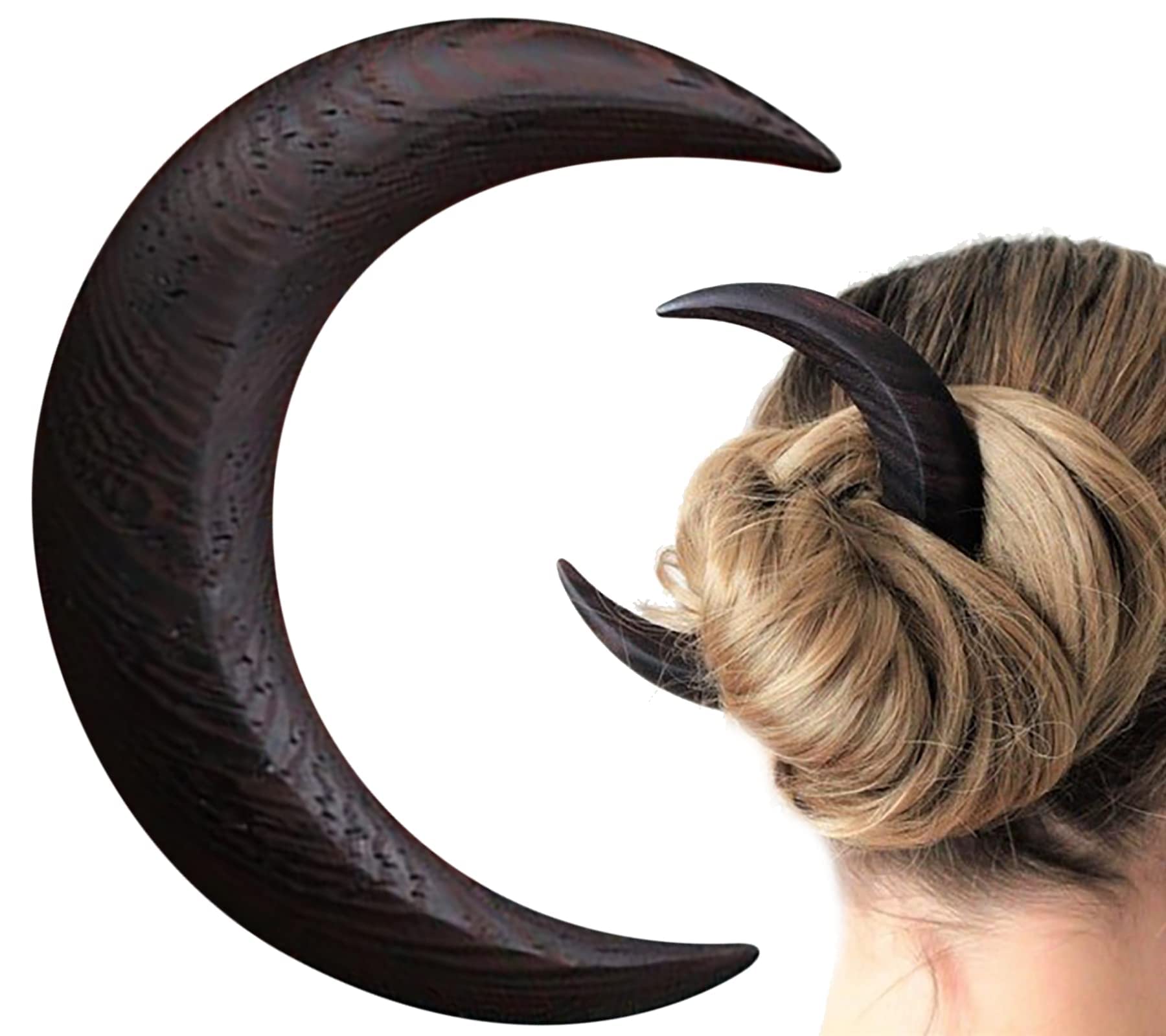 Amazon.com : Crescent Moon Hair Fork Mold, Hand Carved Crescent