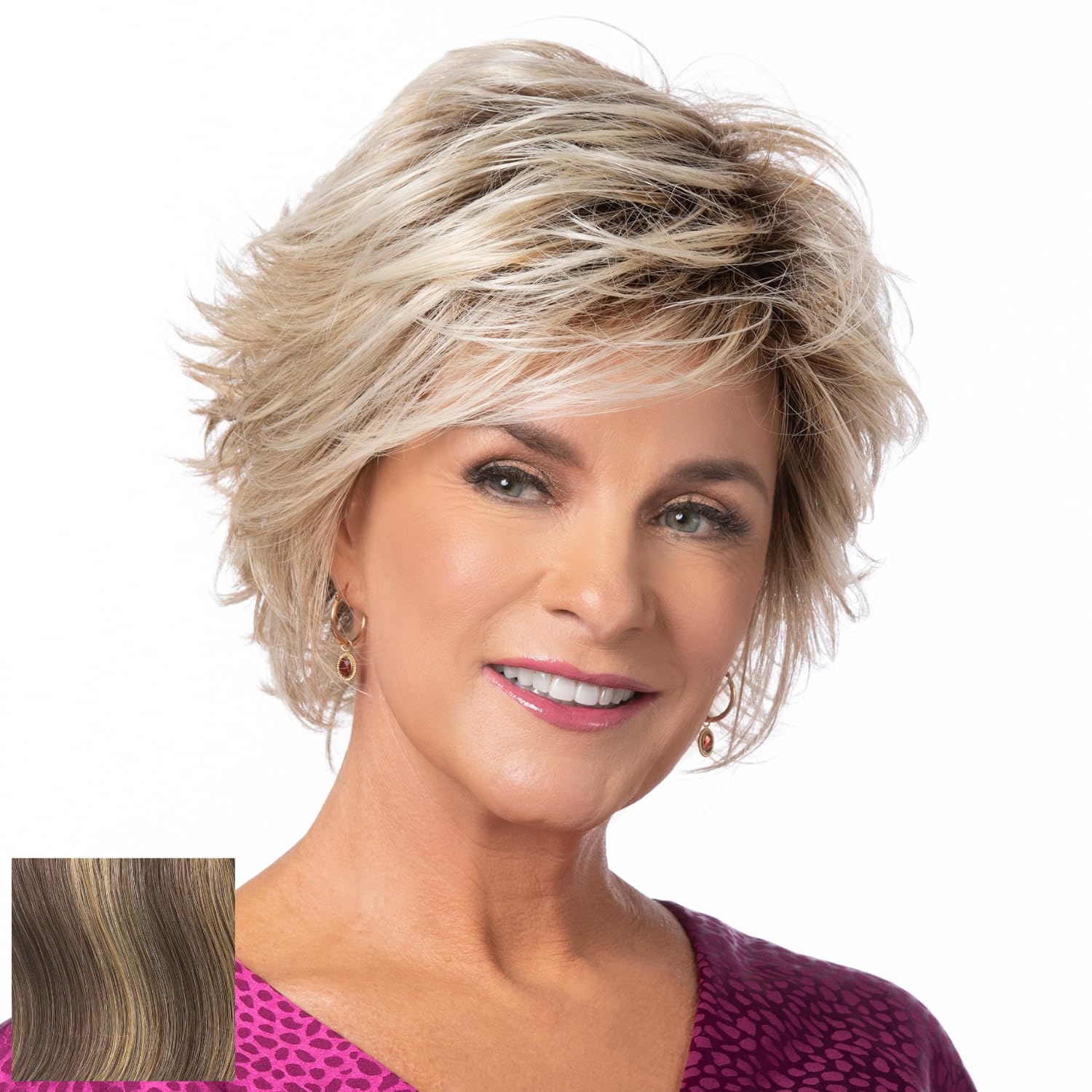 Toni Brattin Fashion Flair Wig - Multi-Layered Texturing with Spikey Razor-Cut Styling in Back - Heat-Friendly Fiber Looks & Feels like Natural Hair - Adjustabl