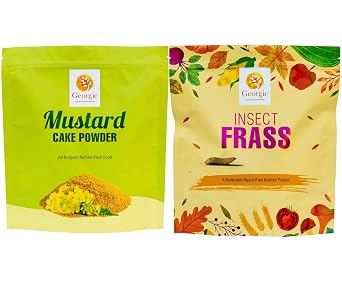 Natural Mustard Oil Cake Powder As Fertilizer for All-Purpose Fertilizer Concentrate for Flower, Vegetable, Herb, Fruit Tree Mustard + Insect