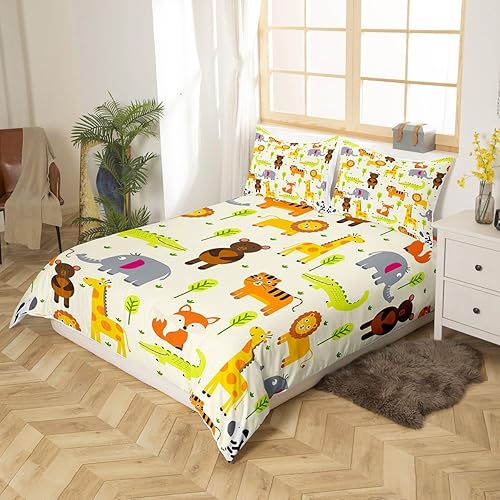 Vista 231 de Erosebridal Funda de edredón de zorro kawaii, juego de ropa de cama de zorro de dibujos animados, funda de edredón con 2 fundas de almohada para Fox