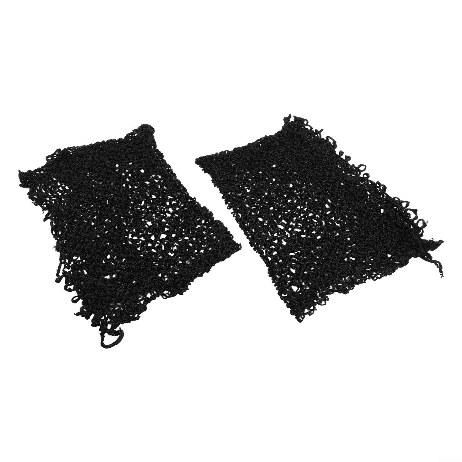 Roundnet - Rete di ricambio per pallavolo, 1 x 1 m, per allenamento sportivo di squadra, rete in nylon imitazione nera, confezione da 2