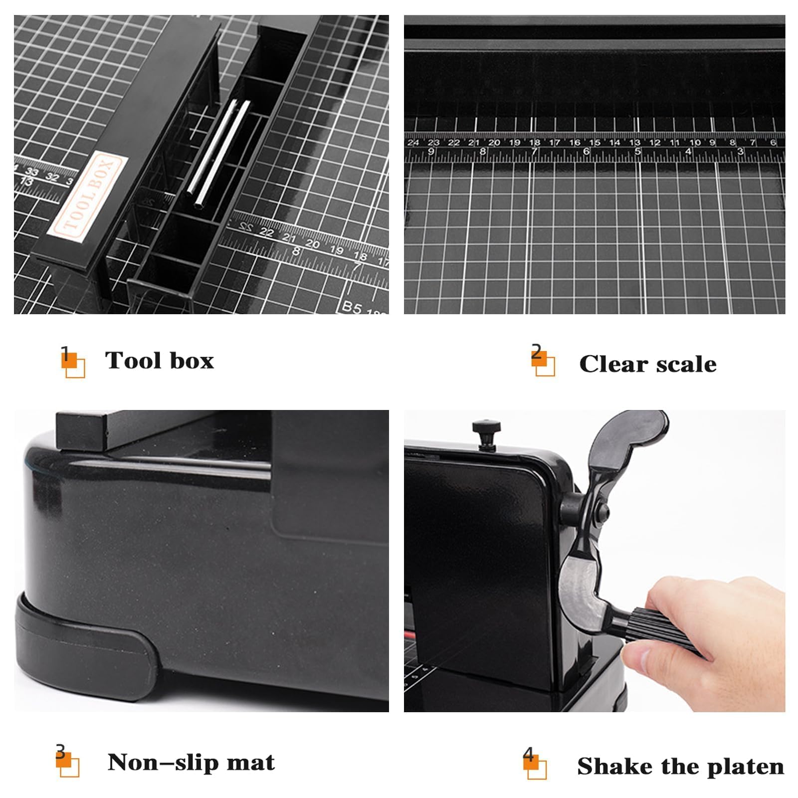 Taglierina per Carta Resistente, taglierina a ghigliottina per Carta Industriale A4 con Protezione di Sicurezza, Spessore di Taglio 40 mm, taglierina per Pelle Taglierina a ghigliottina per Carte
