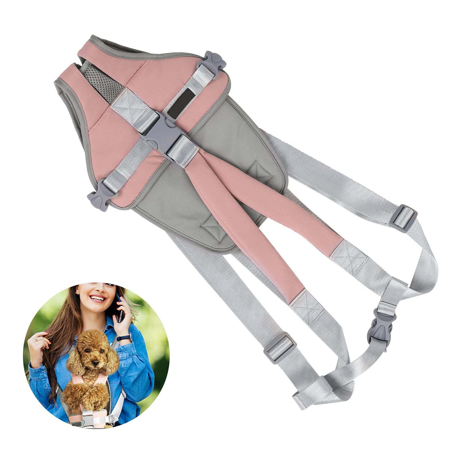 Hund Outdoor Front Holder Bag Carrier Verdickte Kleidung - zum Wandern (L)
