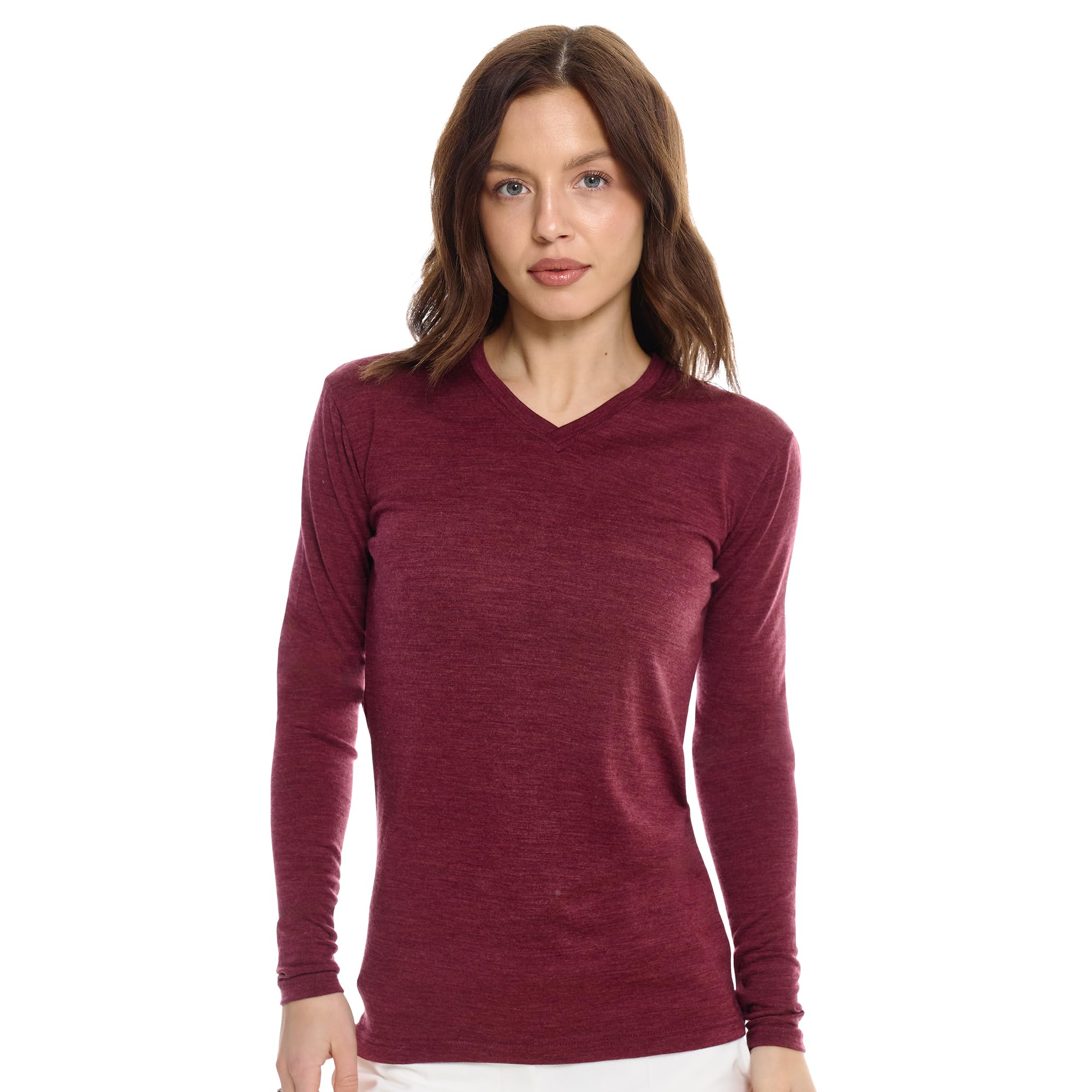 100% Merino Wool Base Layer Women - Thermal Merino Wool Shirt Women