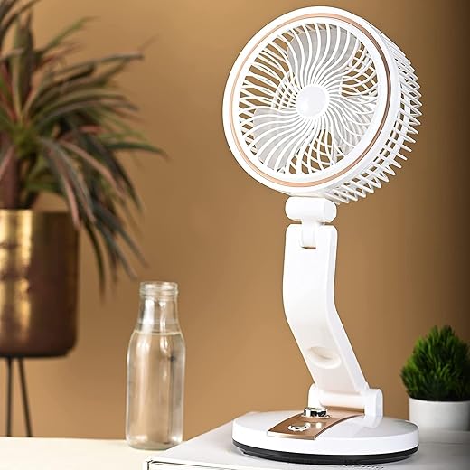 Rylan Table fan Powerful Rechargeable Table Fan with LED Lig