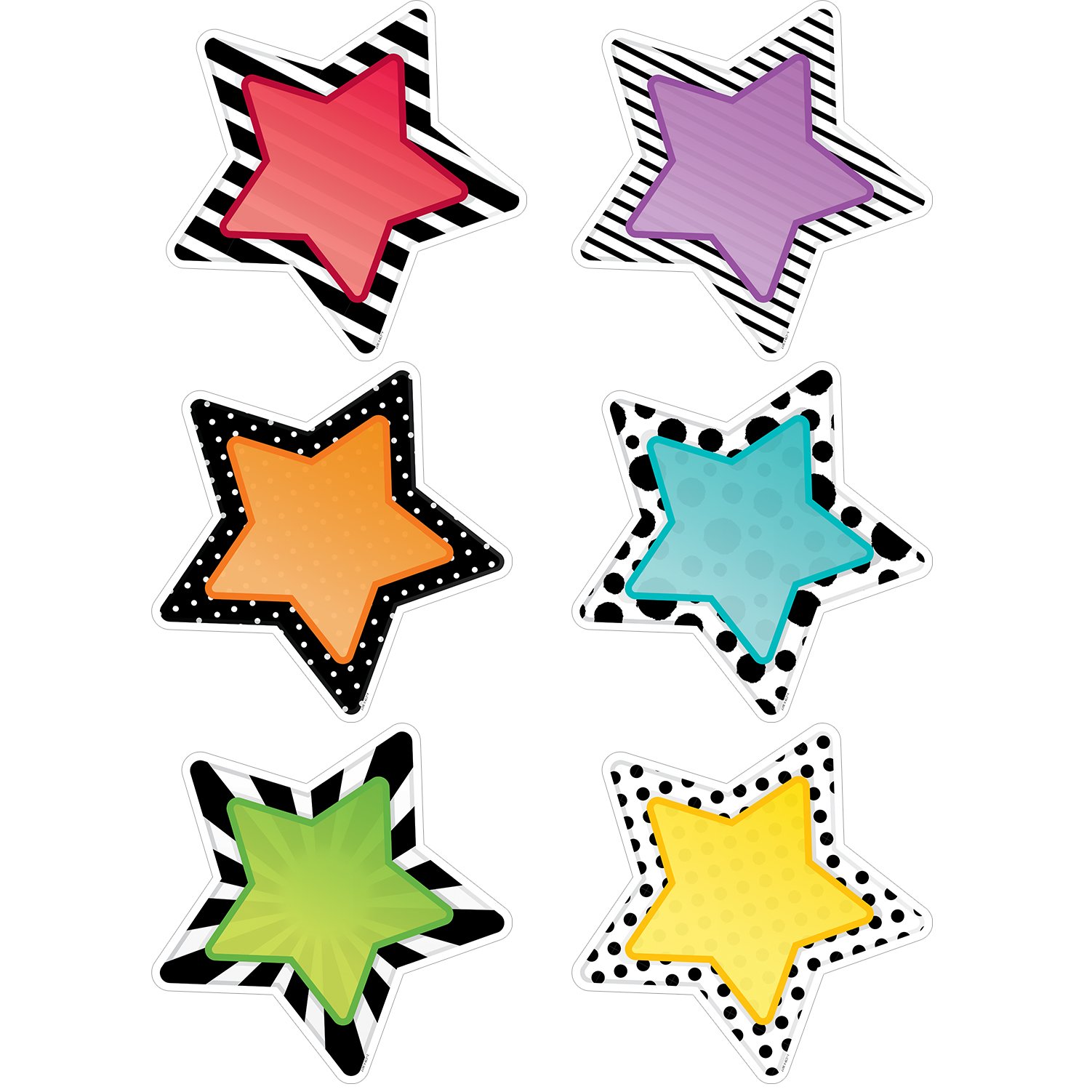 Creative Teaching Press Bold & Bright Clip It! Cut Outs - 36 Piece School Supply Decor Set