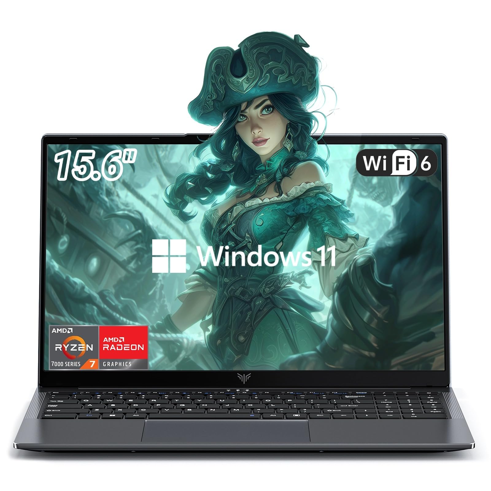 2025 AMD Laptop, 15.6inch Laptop Computer with AMD Ryzen 7 5700U(8C/16T, Up to 4.3GHz) Radeon RX Vega 8 Graphics, WiFi 6, 16GB RAM 512GB NVMe SSD Windows 11 Laptop