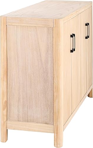 Miniatura 301 de Aparador moderno y elegante con patas y asas de metal dorado y estante ajustable, mesa consola clásica de 60 pulgadas, mesa de sofá, mesa de entrada