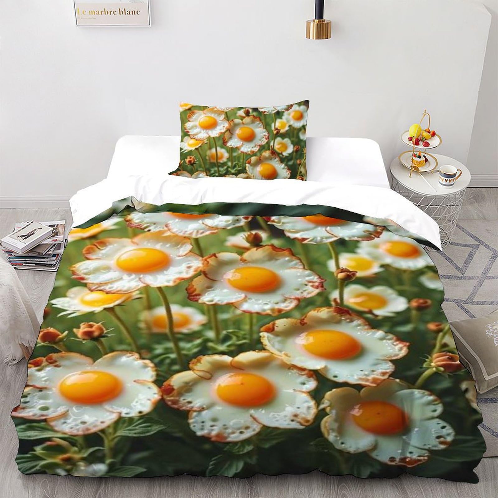 Housse de couette microfibre 135x200 imprimé 3D avec taies