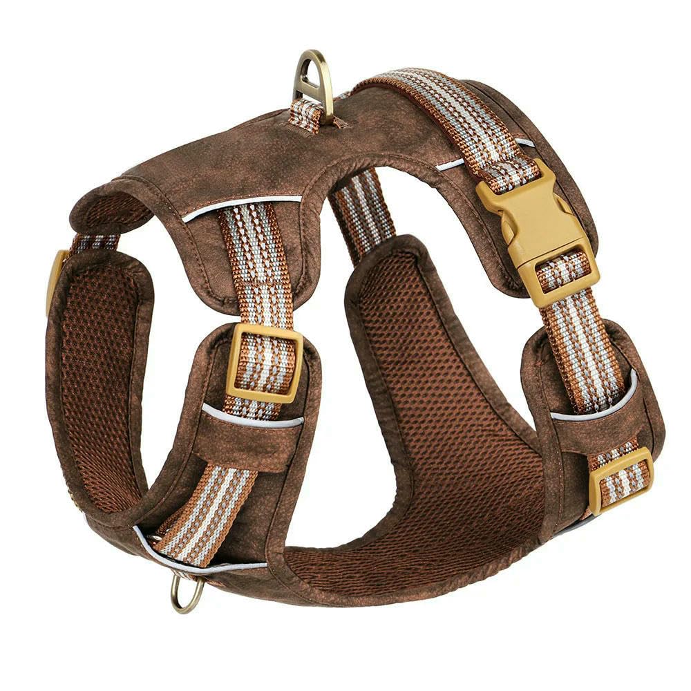 LYVQZPWLRIl cane porta, Pettorina impermeabile in PU for cani, pettorina traspirante in nylon, gilet da addestramento for animali domestici con striscia riflettente for cani di piccola e grande taglia