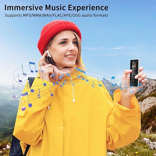 Miniatura 4 de Reproductores MP3 de 96 GB, reproductor de música con Bluetooth 5.2, Volorful HiFi MP3 reproductores de audio digital con altavoz HD, mini